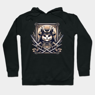 Samurai cat and swords Hoodie